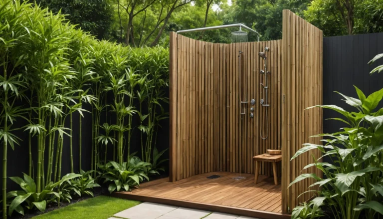 pare-vue pour douche de jardin
