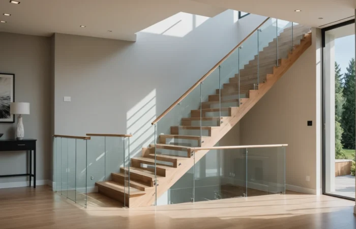 garde-corps moderne pour escalier intérieur
