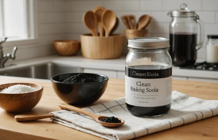 savon noir et bicarbonate