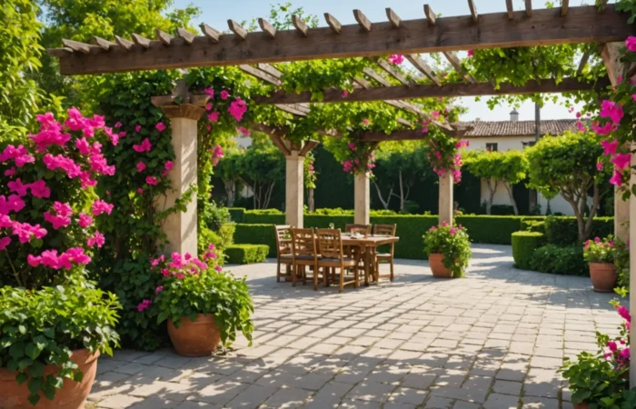 pergola terrasse bois