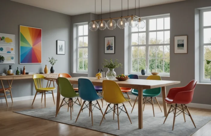 lot de 4 chaises couleurs différentes